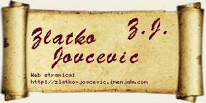 Zlatko Jovčević vizit kartica